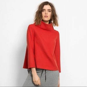 NWOT Cop Copine Funnel Neck Top w Pleated Back